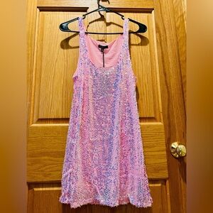 NWT Dolls Kill Club EXX Celestial Gaze Mini Dress in Pink Size Small